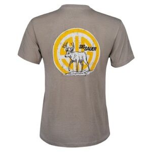 Sig SAUER Whitetail Men's Tan Graphic Tee - Deer Logo